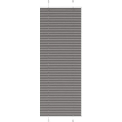 vidaXL Плисирана щора Антрацит 75x200 cm Ширина на плата 74, 4 cm (4015104)