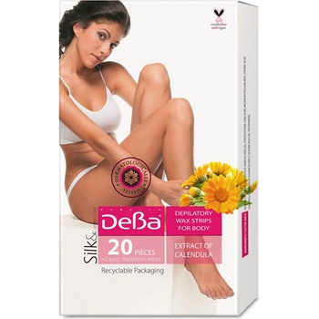 Deva Депилиращи ленти за тяло, екстракт от невен, 20 броя