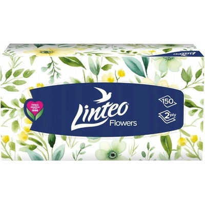 Linteo Flowers Hygienické kapesníčky 2-vrstvé 150 ks karton 15 ks balení