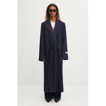 Fiorucci Палто с вълна Fiorucci Light Wool Maxi в тъмносиньо W02FPOCO382WO01BL05 (W02FPOCO382WO01BL05)