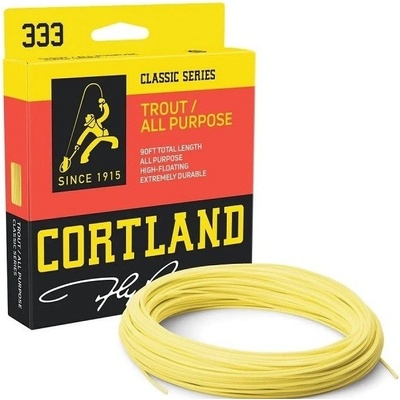 Cortland Muškárska Šnúra 333 Classic Trout ALL Purpose Freshwater Yellow 90ft WF7F