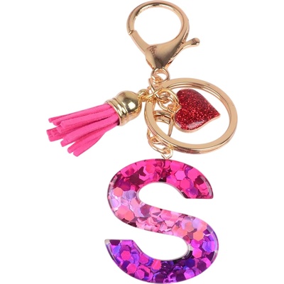 HARAHU Ключодържател Азбука - s / Розова / Сърце kp37988 (37988)