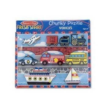 Melissa & Doug Дървен пъзел Превозни средства, Melissa and Doug, 000772137256