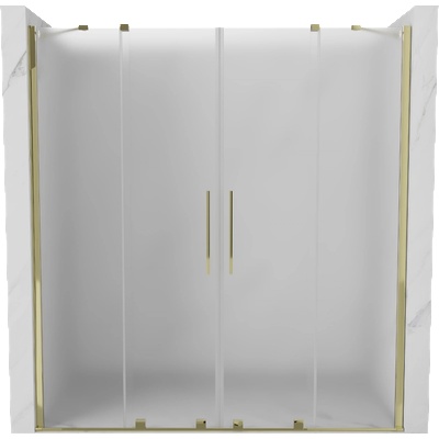 Mexen Velar Duo плъзгащи се душ врати 180 cm, мат, златни - 871-180-000-32-50 (871-180-000-32-50)