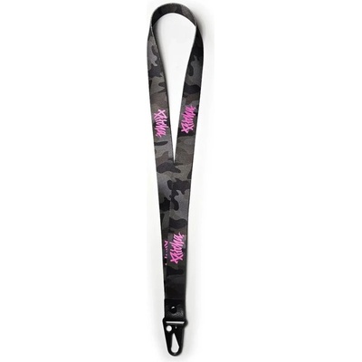 Šňůrka na krk PITCHA LOGO long camo/pink