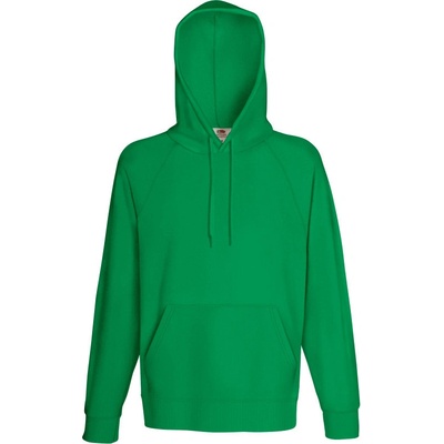 Fruit of the Loom mikina Lightweight Hooded Sweat s kapucí raglánová, pánská COT16214052001 kelly green