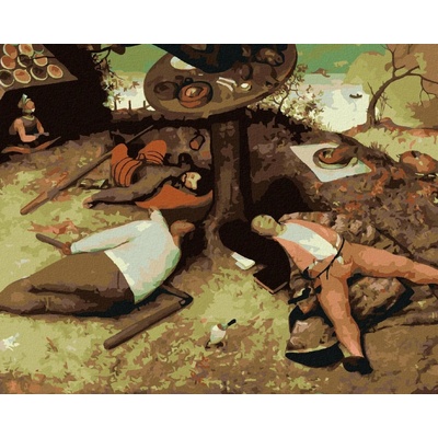 Zuty Malování Podle Čísel V Zemi Peciválů Pieter Bruegel 80 x 100 Cm Plátno Rám
