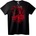 NOONEBRAND Тениска Londra Червен Разплискващ - 7XL, Black