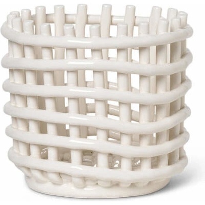 Ferm Living Košík Ceramic Basket Small off-white