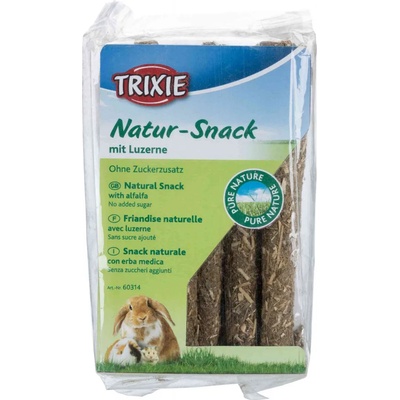 TRIXIE Natur Snack - Натурални пръчици от върба с люцерна за зайци и други гризачи, 70гр. 12, 5 см