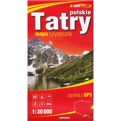 Polské Tatry 1:30t + Zakopane turistická mapa ExpressMap