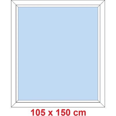 Soft Plastové okno 105x150 cm FIX neotevírav Bílá