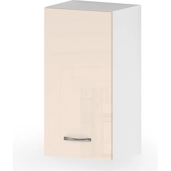 Голд - Аполо Горен кухненски шкаф с 1 врата и рафт Алис g21 40 см крем гланц