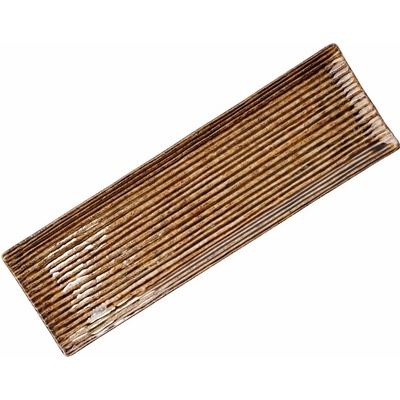 Servírovací tanier CONTOUR 33 x 10,5 cm jantárová keramika MIJ