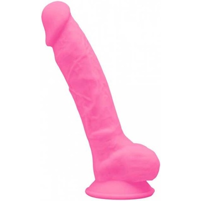 Silexd svietiace v tme dildo 18 cm ružové