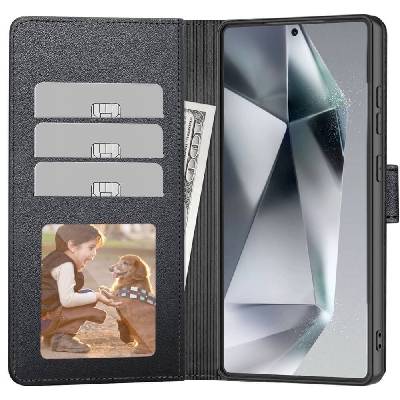Кожен калъф, тип портфейл за Xiaomi Redmi Note 14 Pro 5G, Note 14 Pro Plus 5G, Poco X7 5G - Tech-Protect Wallet Leather Flip Case (черен) (THP3883)