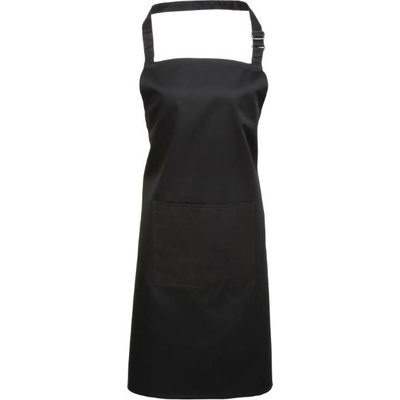 Premier Zástěra s laclem a kapsou na břiše Colours PR 154 black
