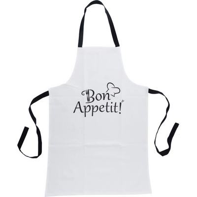 Home Styling Collection Bavlněná zástěra s nápisem 84 x 60 cm bílá