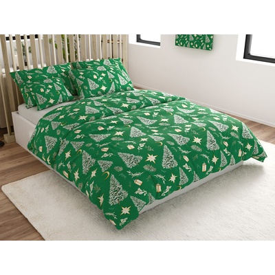 Textilomanie Obliečky z mikrovlákna GREEN CHRISTMAS zelené 70x90 140x200