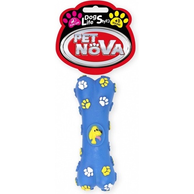 Pet Nova vinylová pískajúca kostička 15 cm