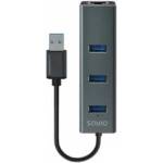 SAVIO USB HUB Savio 1x RJ-45 + 3x USB-A 3.0 (SAVIO AK-58)