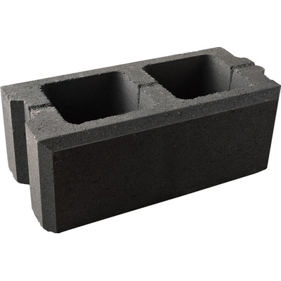 Tvárnice plotová průběžná DITON VISO černá 200×400×150 mm