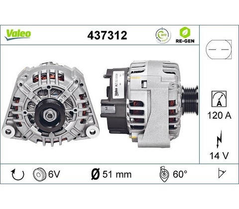 Alternátor VALEO 437312
