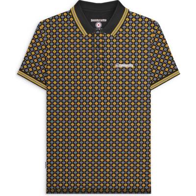 Lambretta Блуза с яка Lambretta Men's Geo Short Sleeve Polo Shirt - Black/Gold