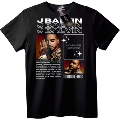 NOONEBRAND Тениска J. Balvin Music - 2XL, White