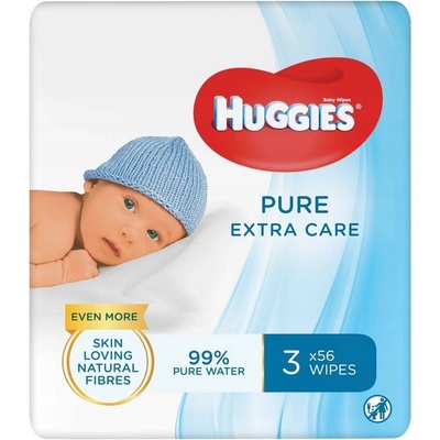 HUGGIES Obrúsky vlhčené Extra Care Triplo 3 x 56 ks