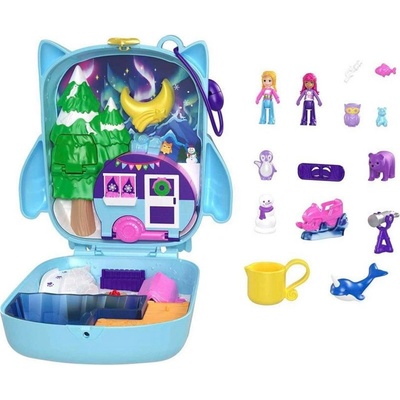 Mattel Polly Pocket mini Pocketová kabelka sněžná sova