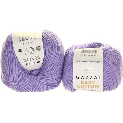 Příze Baby Cotton 3420 světle fialová