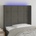 vidaXL LED горна табла за легло, тъмносива, 103x16x118/128 см, кадифе (3124091)