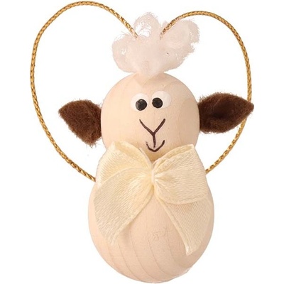 ČistéDřevo Dřevěná velikonoční figurka - beránek
