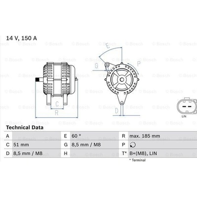 Alternátor BOSCH 0 986 048 380