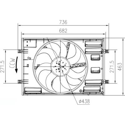 NRF Ventilátor chladenia motora 47916