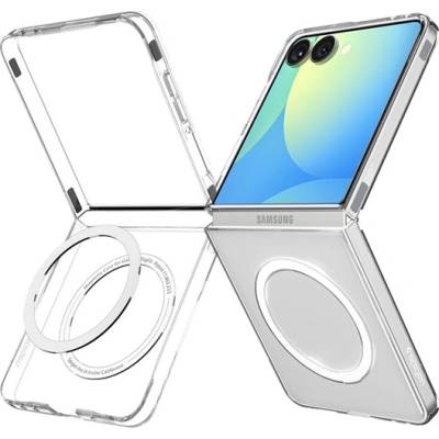 Spigen Samsung Z Flip7 SPIGEN AIRSKIN силиконов протектор за телефон, удароустойчив, MagSafe, БЯЛ ACS09556 (ACS09556)