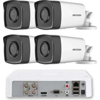 HIKVISION Комплект видеонаблюдение Hikvision 4 камери 2MP 1080p 1TB 80m IR (ZK4580E)