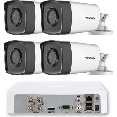 HIKVISION Комплект видеонаблюдение Hikvision 4 камери 2MP 1080p 1TB 80m IR (ZK4580E)