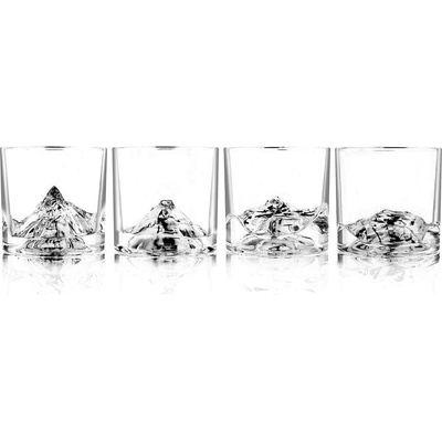 LIITON 4 бр чаши за уиски с върхове - Денали, Мон Блан, Фуджи, К2 liiton (1006971)