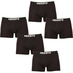 Nedeto Комплект от пет - мъжки боксерки Nedeto черни Nedeto | Cheren | МЪЖЕ | 3XL