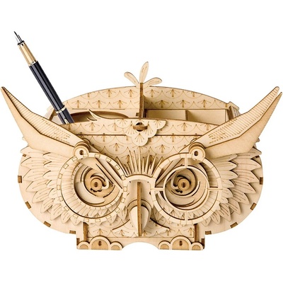 Robotime Дървен 3D пъзел Robo Time от 61 части - Моливник сова (TG405)