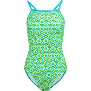 Image 1 of Slazenger Дамски бански костюм Slazenger Tie Back Swimsuit Womens - Green/Yellow