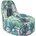 Pufrelax Пуф стол, 200л. , OK Junior, Tropical Leaves, Водоустойчив, Перящ се калъф, Пълнеж от Полистиролни перли, принт