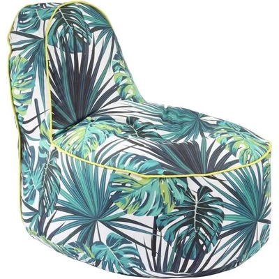 Pufrelax Пуф стол, 200л. , OK Junior, Tropical Leaves, Водоустойчив, Перящ се калъф, Пълнеж от Полистиролни перли, принт