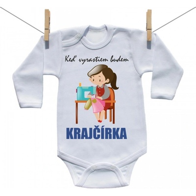 Boodyy Body s dlhým rukávom Keď vyrastiem budem krajčírka