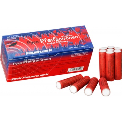 Zink Feuerwerk Pyro světlice Zink Pfeifpatronen 50 ks
