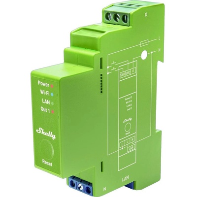 Inteligentný spínač na lištu DIN Shelly Pro Dimmer, 1 kanál