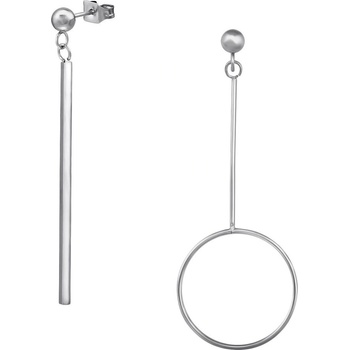 All4Silver ocelové náušnice nesúmerné M34770-A4S