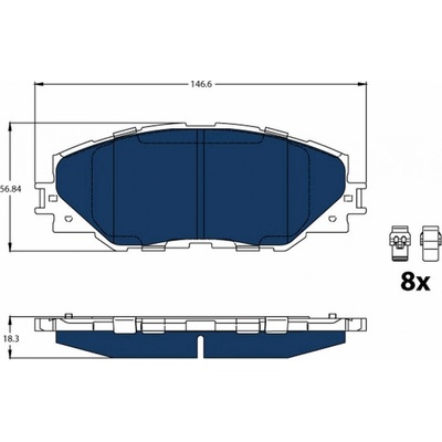 Sada brzdových platničiek kotúčovej brzdy TRW ELECTRIC BLUE GDB3424BTE